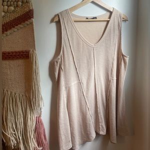 Doe & Rae Angled Hem Tank Top